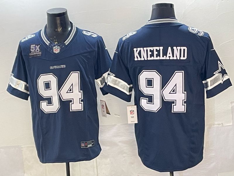 Men 2026 Dallas Cowboys #94 Kneeland Blue 3th generations Nike Limited NFL Jersey style 06